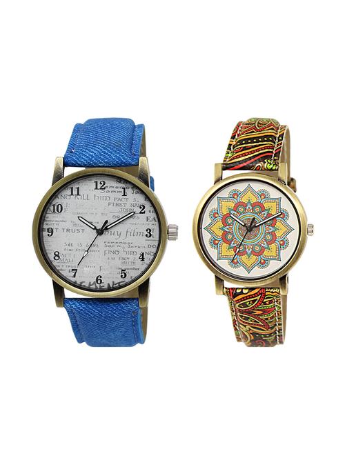 set of 2 analog couple watch (lk-28-248) - 16413000 - Very Small Image - 1