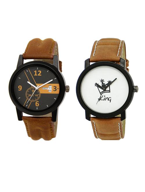 set of 2 analog watch combo(dd-01-lk-18) - 16413029 - Very Small Image - 1
