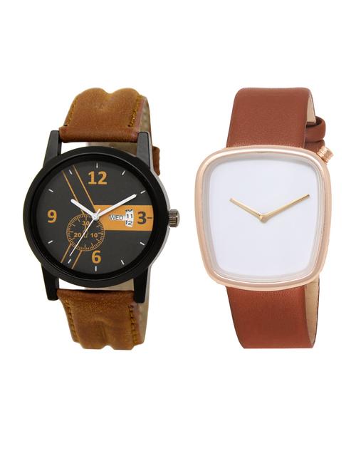 set of 2 analog watch combo(dd-01-lk-40) - 16413067 - Very Small Image - 1