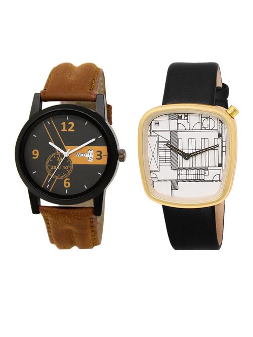 set of 2 analog watch combo(dd-01-lk-42) - 16413070 - Very Small Image - 1