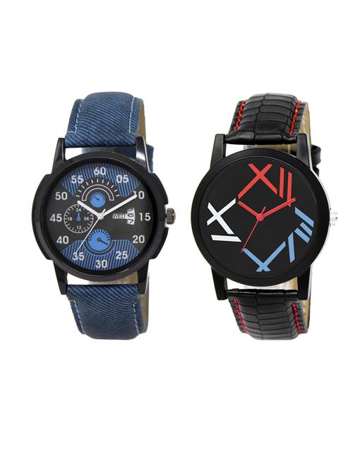 set of 2 analog watch combo(dd-02-lk-12) - 16413106 - Very Small Image - 1