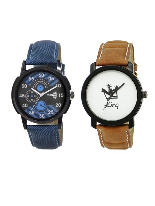 set of 2 analog watch combo(dd-02-lk-18) - 16413116 - Very Small Image - 1