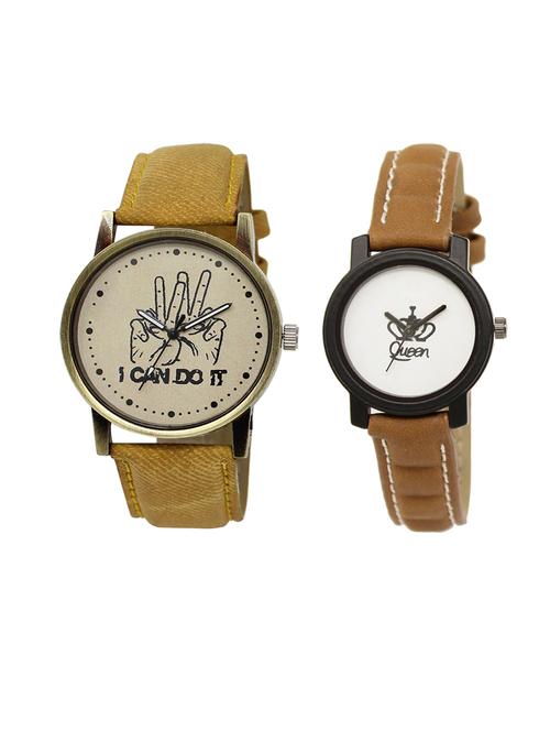 set of 2 analog couple watch (lk-30-209) - 16413120 - Very Small Image - 1