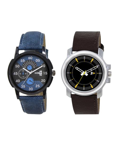 set of 2 analog watch combo(dd-02-lk-44) - 16413158 - Very Small Image - 1