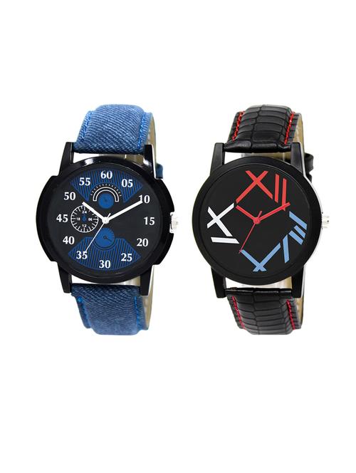 set of 2 analog watch combo(lk-02-12) - 16413260 - Very Small Image - 1