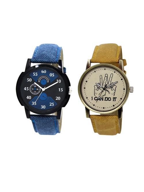 set of 2 analog watch combo(lk-02-30) - 16413289 - Very Small Image - 1