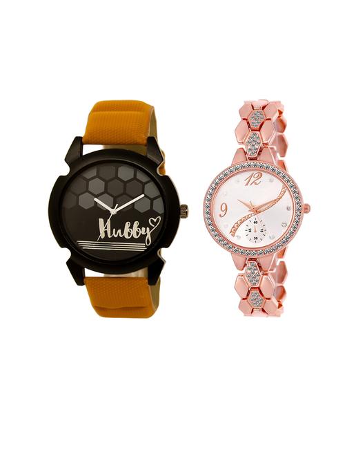 set of 2 analog couple watch (lk-32-215) - 16413349 - Very Small Image - 1