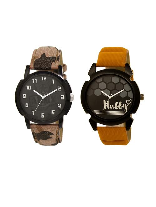 set of 2 analog watch combo(lk-03-32) - 16413366 - Very Small Image - 1