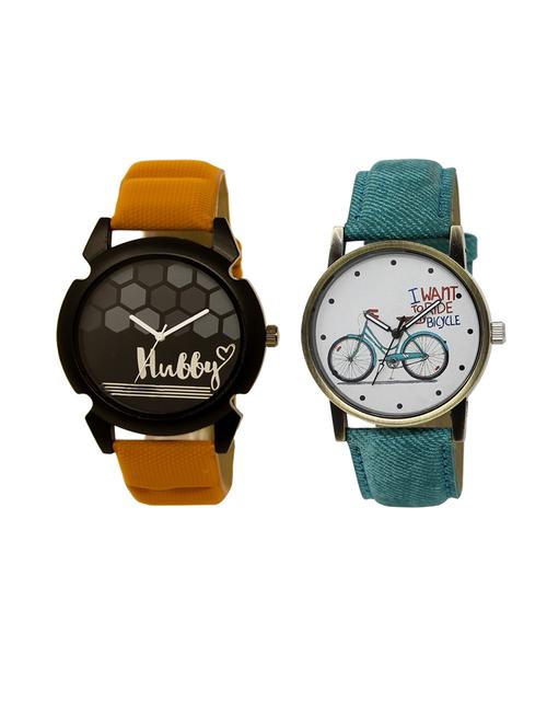 set of 2 analog couple watch (lk-32-229) - 16413375 - Very Small Image - 1