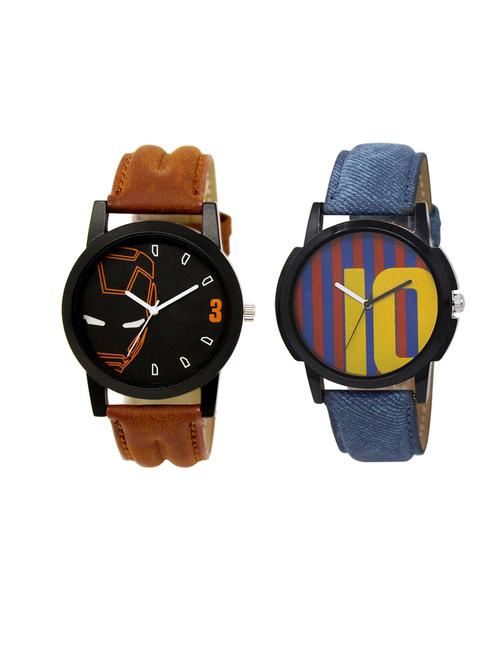 set of 2 analog watch combo(lk-04-10) - 16413407 - Very Small Image - 1