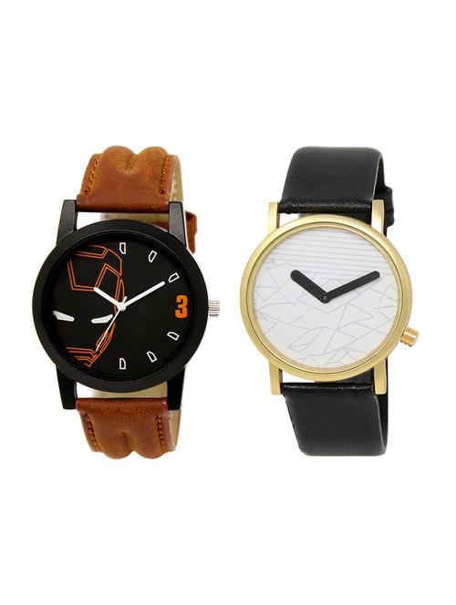 set of 2 analog watch combo(lk-04-37) - 16413454 - Very Small Image - 1