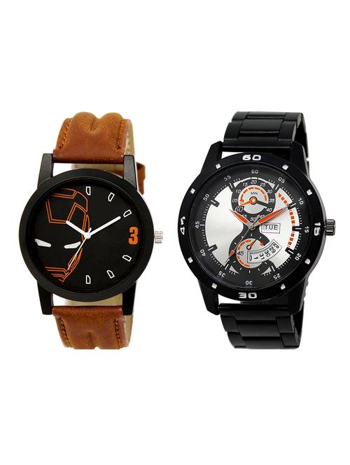 set of 2 analog watch combo(lk-04-107) - 16413473 - Very Small Image - 1