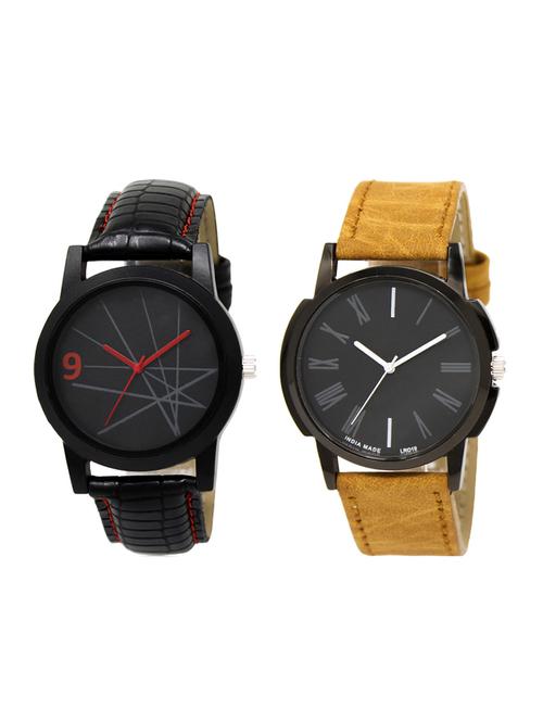 set of 2 analog watch combo(lk-08-19) - 16413677 - Very Small Image - 1