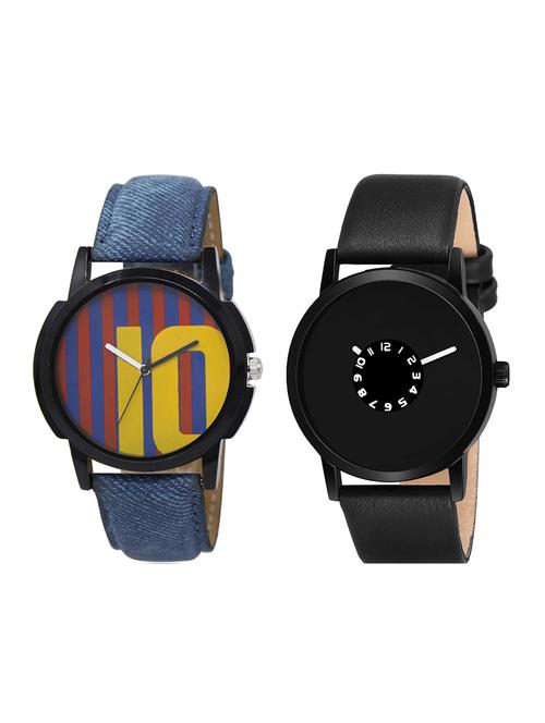 set of 2 analog watch combo(lk-10-25) - 16413815 - Very Small Image - 1
