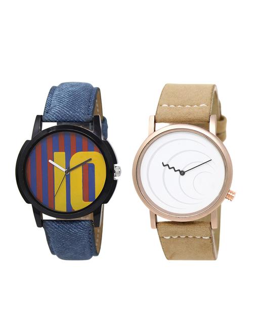 set of 2 analog watch combo(lk-10-38) - 16413837 - Very Small Image - 1