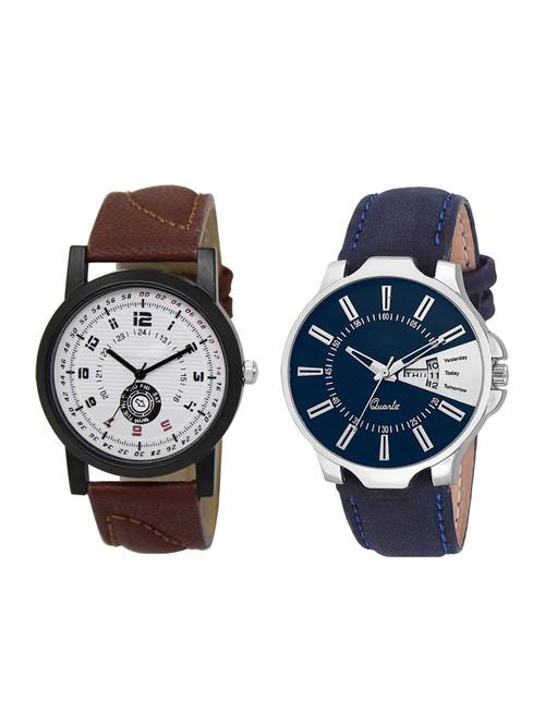 set of 2 analog watch combo(lk-11-23) - 16413875 - Very Small Image - 1