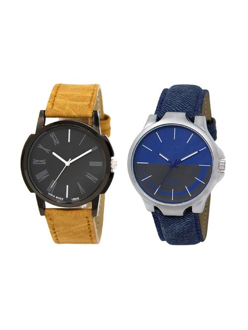 set of 2 analog watch combo(lk-19-24) - 16414336 - Very Small Image - 1