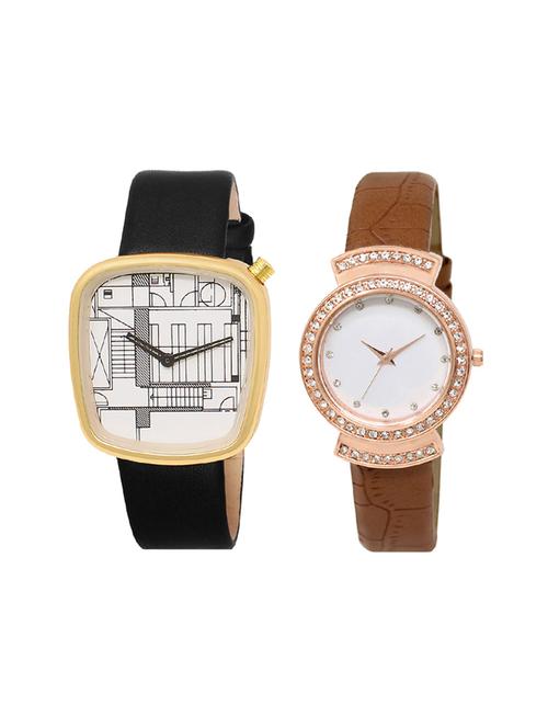 set of 2 analog couple watch (lk-42-245) - 16414377 - Very Small Image - 1