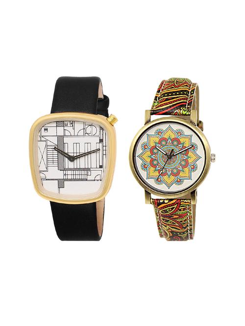 set of 2 analog couple watch (lk-42-248) - 16414385 - Very Small Image - 1