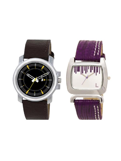 set of 2 analog couple watch (lk-44-207) - 16414505 - Very Small Image - 1