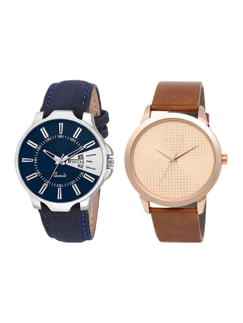 set of 2 analog watch combo(lk-23-34) - 16414542 - Very Small Image - 1