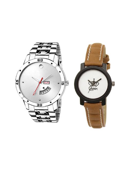 set of 2 analog couple watch (lk-103-209) - 16414802 - Very Small Image - 1