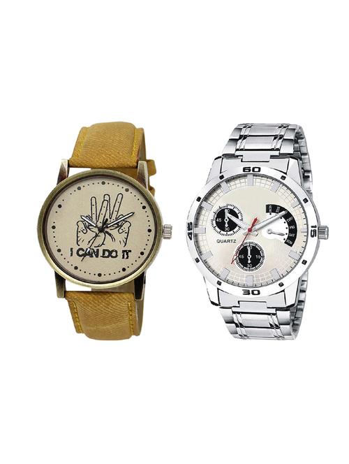 set of 2 analog watch combo(lk-30-101) - 16414826 - Very Small Image - 1