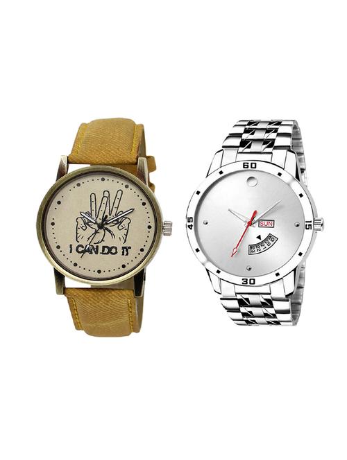 set of 2 analog watch combo(lk-30-103) - 16414830 - Very Small Image - 1