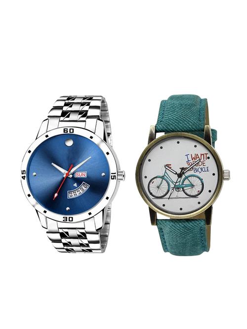 set of 2 analog couple watch (lk-105-229) - 16415022 - Very Small Image - 1