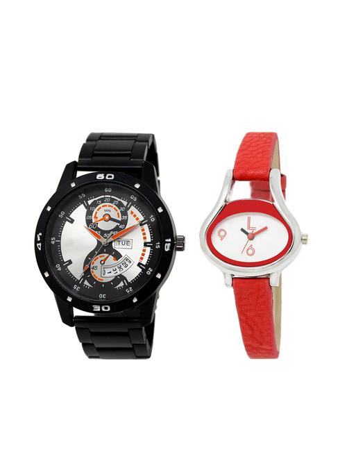 set of 2 analog couple watch (lk-107-206) - 16415147 - Very Small Image - 1