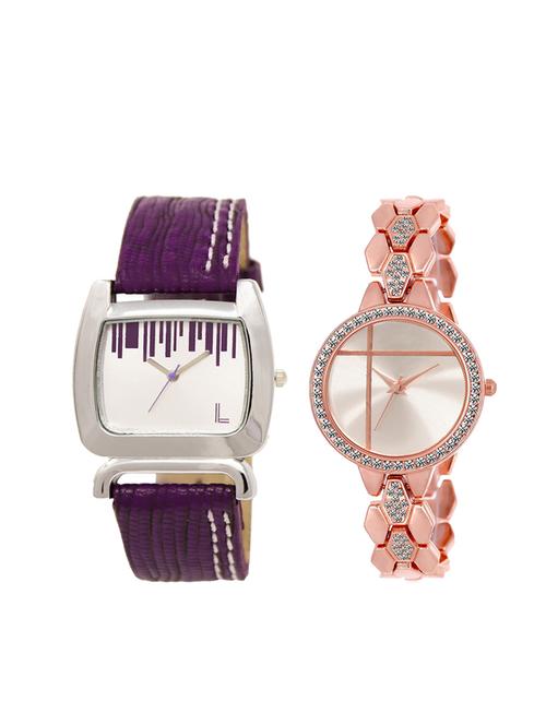 set of 2 analog watch combo(lk-207-242) - 16415417 - Very Small Image - 1
