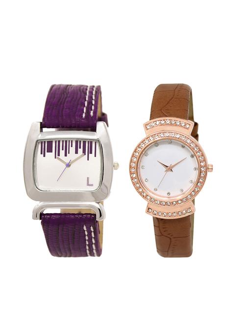 set of 2 analog watch combo(lk-207-245) - 16415420 - Very Small Image - 1