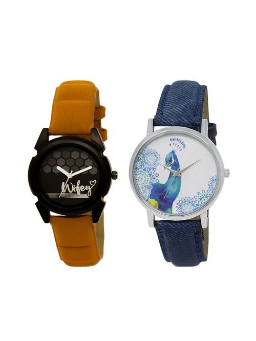 set of 2 analog watch combo(lk-235-241) - 16415920 - Very Small Image - 1