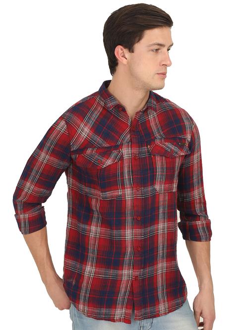 red checkered casual shirt - 16416584 - Very Small Image - 1