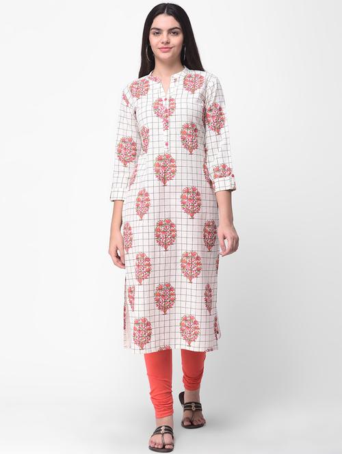 floral checkered kurta - 16416796 - Very Small Image - 1