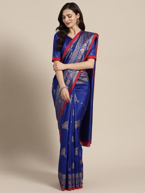 foil printed saree with blouse - 16416939 - Very Small Image - 1