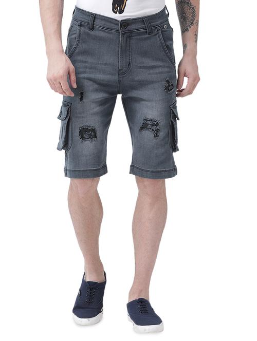 grey denim shorts - 16417315 - Very Small Image - 1