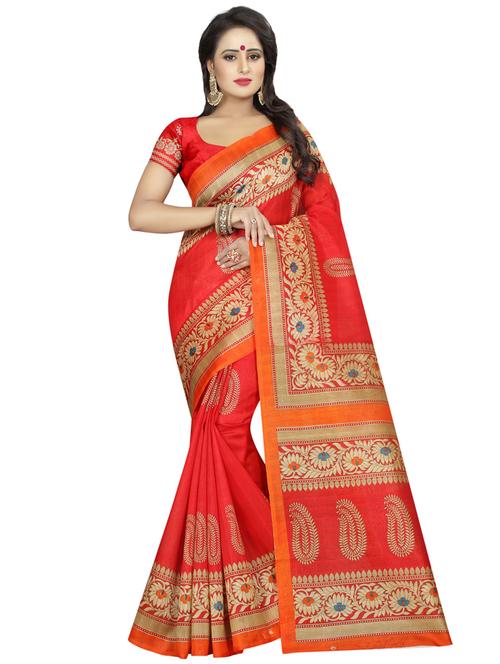 floral printed bhagalpuri saree with blouse - 16417749 - Very Small Image - 1
