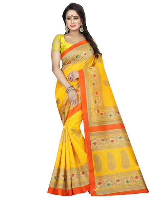 floral printed bhagalpuri saree with blouse - 16417750 - Very Small Image - 1