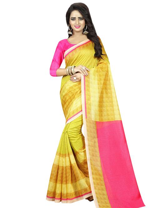 checkered printed bhagalpuri saree with blouse - 16417751 - Very Small Image - 1