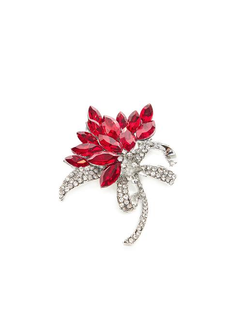 red & silver metal brooch - 16417774 - Very Small Image - 1
