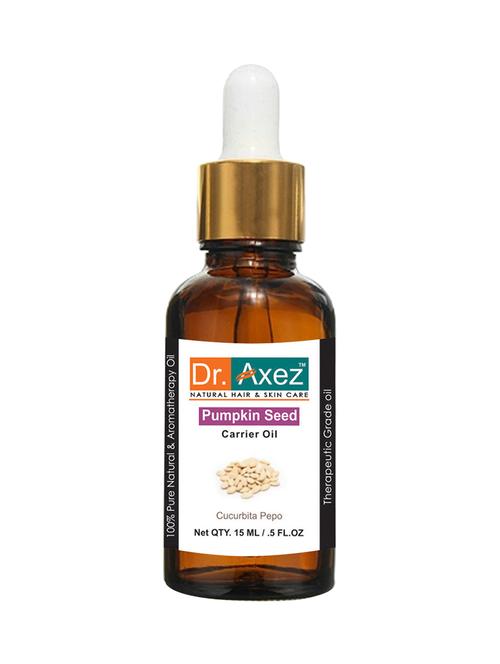 dr. axez pure natural pumpkin seed carrier oil (15ml) therapeutic grade oil for skin care & aromatherapy body massage - 16417812 - Very Small Image - 1