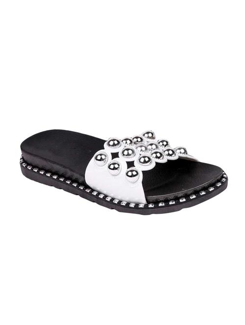 white slip on slides - 16417969 - Very Small Image - 1