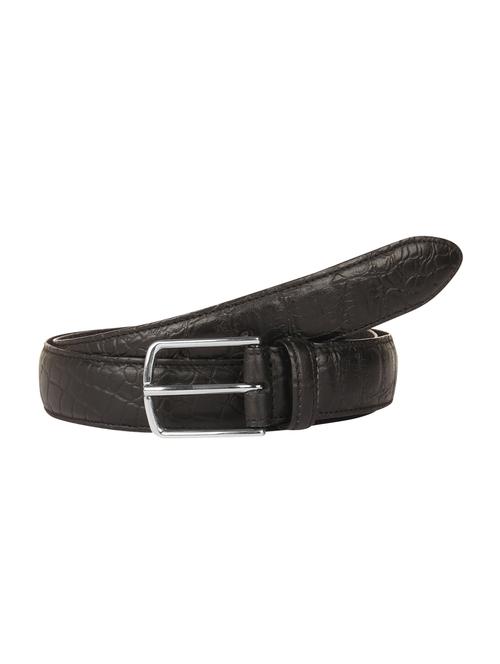charcol black leather belt - 16418848 - Very Small Image - 1