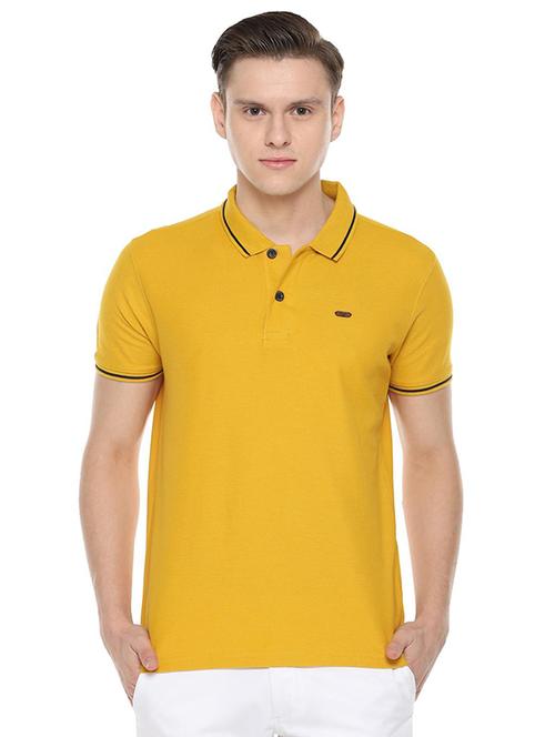 yellow solid polo t-shirt - 16419237 - Very Small Image - 1