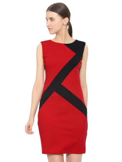 color block solid bodycon dress - 16419285 - Very Small Image - 1