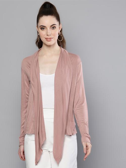 long sleeved waterfall neck shrug - 16420355 - Very Small Image - 1