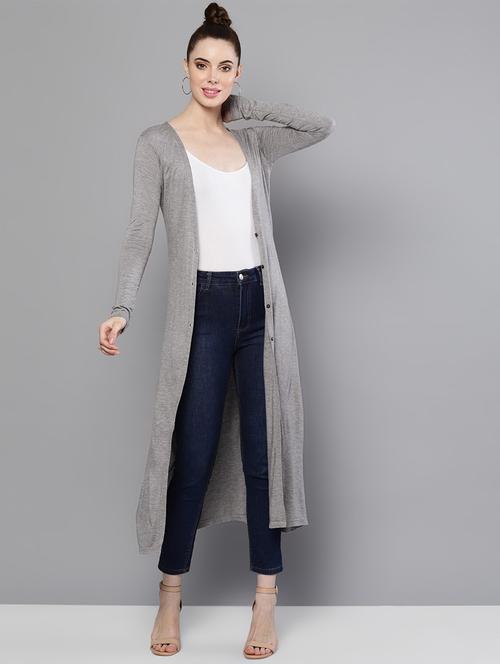 long sleeved long-line shrug - 16420356 - Very Small Image - 1