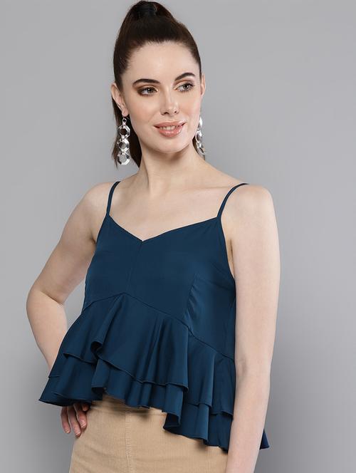 cami strap ruffled top - 16420366 - Very Small Image - 1