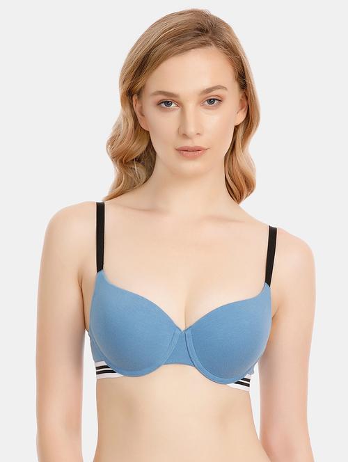 contrast detail solid t-shirt bra - 16421483 - Very Small Image - 1
